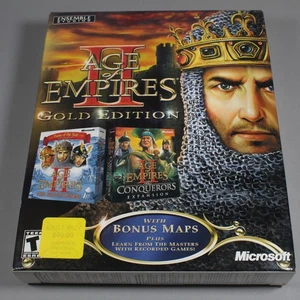 AGE OF EMPIRES 2 Gold Edition PC 2001 Box, manual, and reference ONLY - No Game - Picture 1 of 10