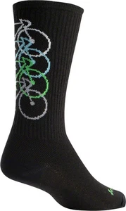 SockGuy Wool Stacked Socks - 6", Black, Large/X-Large - Picture 1 of 1