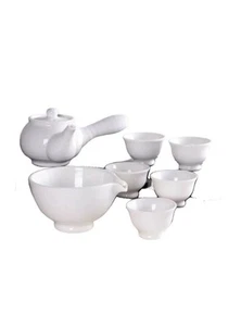 Juego de té coreano de porcelana blanca para cinco artículos de té artesanales de 7 piezas juego de regalo - Imagen 1 de 10