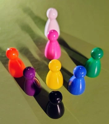 Last Word Board Buffalo Games Replacement Colorful Player Parts Pieces Pawns 8ct - Image 1 of 2