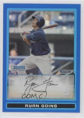 2009 Bowman Draft Prospects Chrome Blue Refractor /99 Ryan Goins #BDPP61 - Image 1 of 2