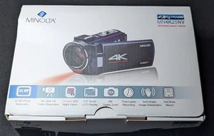 Minolta MN4K25NV 4K Ultra HD Camcorder + 32GB SD Card & Case : Blue - Picture 1 of 21