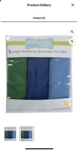 Babyville Boutique Waterproof PUL Fabric 21 x 24 Inch 3 Count - Picture 1 of 3