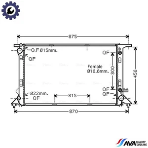 RADIATOR ENGINE COOLING AIA2291 FOR AUDI A4/S4/Allroad A5/Sportback/S5 Q5/SUV - Picture 1 of 9