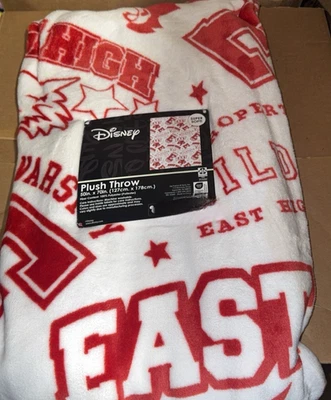 Disney High School Musical White Fleece Throw Blanket 50 X 70 NEW - Image 1 of 2