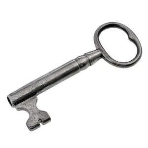 OVAL BOW Key c.1900-1940's 3⅞" - Hollow Shaft Antique Key Vintage Key - ref.k657 - Picture 1 of 6