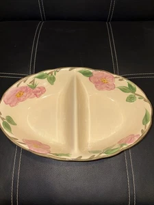 Vintage Franciscan Desert Rose Divided Serving Bowl Oval 10 1/2" Made In England - Bild 1 von 5