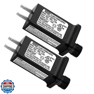 2PCS Replacement 12V 1A LED Transformer JT-DC120V1000-F Class 2 Power Supply  - Image 1 of 4