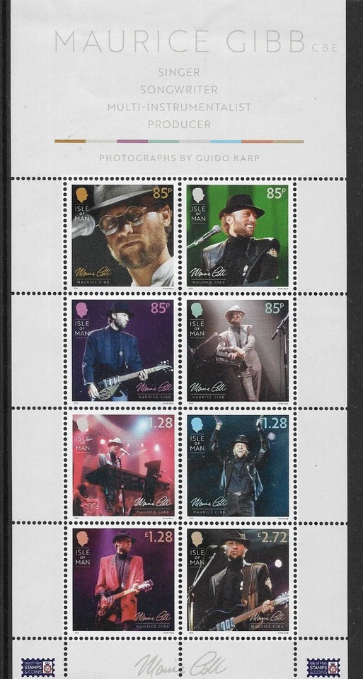 ISLE OF MAN @ 2024   Maurice Gibb Bee Gees   MNH @man87D - Image 1 of 1