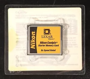 Lexar Media Nikon Coolpix Starter CompactFlash Memory Card 8X 128MB, New - Picture 1 of 3