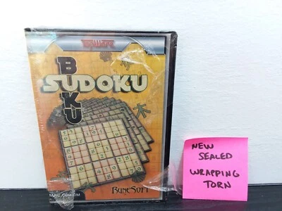 Buku Sudoku Puzzles ( PC Game CD-ROM 2005-2006 ) New Sealed Torn Wrapping - Image 1 of 4