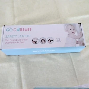 The Good Stuff Sicherheitsriegel Die einfachsten Schrank- und Schubladenschlösser aller Zeiten 12er-Pack - Bild 1 von 5