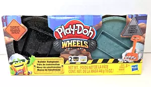 Play-Doh Wheels Cement & Pavement Buildin' Compound 2 Pack of 8 Oz Black & Blue - Picture 1 of 10