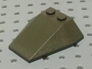 Lego Pendiente 18° a 45° Triple Cuña 4x4, Sin Muescas [6069] Original Gris Oscuro x1 - Imagen 1 de 3