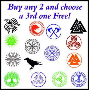 Viking, Norse stickers, decals, graphics, vinyl.. 20" (500mm) and 24" (600mm) - Picture 1 of 34