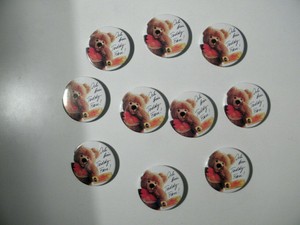 10 Buttons von Steiff * Ich bin Teddy-Fan ** Pin * Brosche * (b