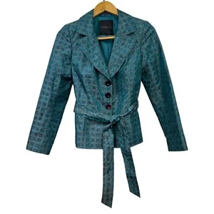 Classiques Entier Atelier Teal Belted Blazer Jacket Womens Size XS - Picture 1 of 5
