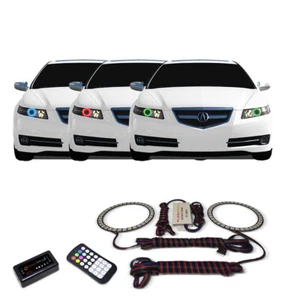 RGB Multi Color Bluetooth Headlight Halo kit for Acura TL 05-07 - Picture 1 of 11