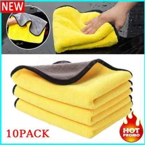 10 Mikrofasertücher Auto Reinigung Poliertuch Waschlappen Microfasertuch 30*30cm - Bild 1 von 10