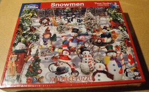 Rompecabezas White Mountain 1000 piezas MUÑECOS DE NIEVE SIN USAR EN CAJA Hecho en EE. UU. - Imagen 1 de 2