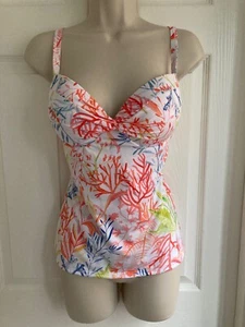 2 x BNWT Next Ladies White Mix Tankini Top Size 32C - Picture 1 of 2