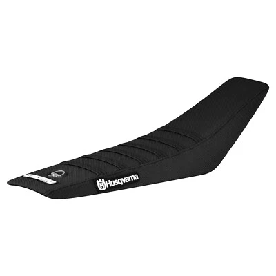 Cubierta de asiento Husqvarna Husky TC 65 TC65 2024-25 todo NEGRA con costillas NEGRAS #445 LOGOTIPO Foto 1 de 4