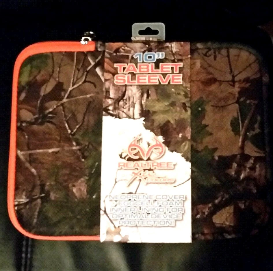 Tablet Sleeve Neoprene Protective Cover RealTree Camouflage 10" Universal Orange - Image 1 of 1