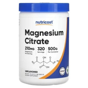 CITRATO DE MAGNESIO polvo 500gr 320 dosis energia, fatiga SUPER PRECIO - Imagen 1 de 3
