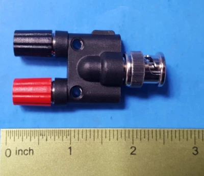 ADAPTADOR BNC, 1296, POMONA, conector adaptador BNC macho a poste de unión, NEGRO Foto 1 de 4