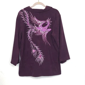 Vintage Bob Mackie Jacket Women’s Large Phoenix Embroidered - Picture 1 of 6