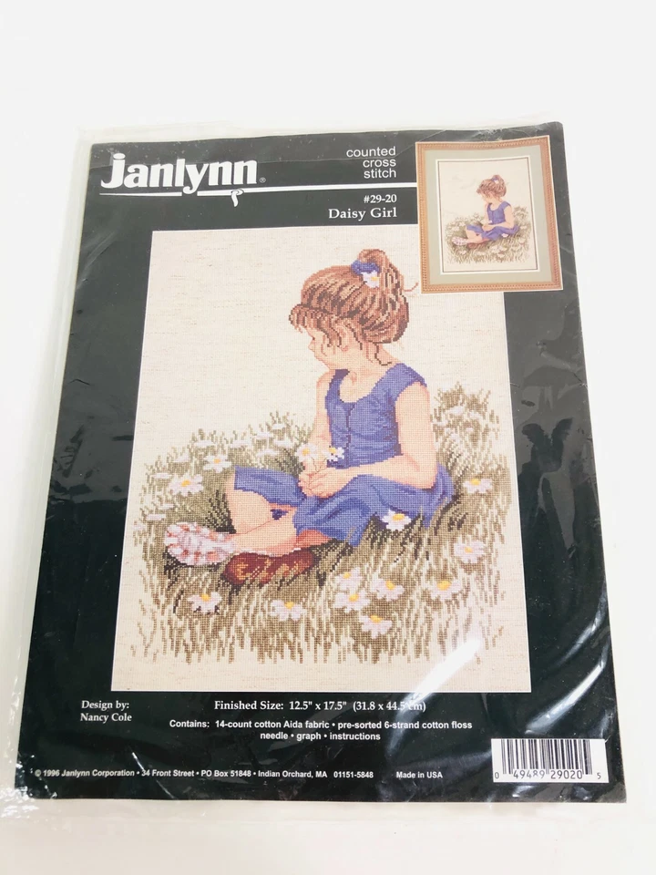 Janlynn Daisy Girl 29-20 Counted Cross Stitch Kit Complete B12