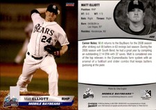 Matt Elliott 2008 Choice Mobile Baybears #9 Card *AutographDen*