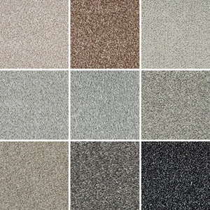 Grey Saxony Carpet 10mm Thick Cheap Grey Carpets ONLY £5.99m² Bedroom Lounge - Picture 1 of 10