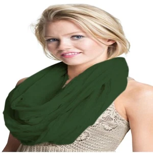 Dunkelgrüner Mobius Infinity Schal Snood Rundschlauch Eternity Tuch Pashmina NEU - Bild 1 von 9