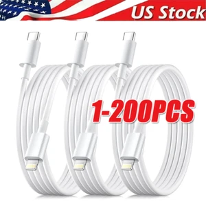 USB-C PD Fast Charger Cable lot Cord Type USB C For iPhone14 13 12 11 Pro Max XR - Picture 1 of 9
