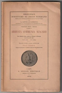 BIBLIOTHEQUE HISTOIRE DROIT NORMAND ARRESTA COMMUNIA SCACARII ECHIQUIER - Picture 1 of 1