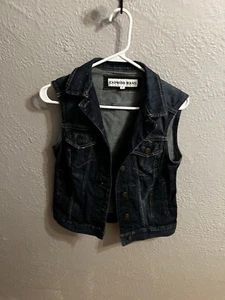 Chaqueta Chaleco Express Jean Sin Mangas Para Mujer Talla XS Denim - Imagen 1 de 8
