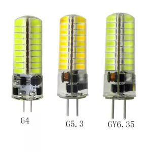 G4/G5.3/GY6.35(GX6.35) LED Light Bulb 12-24V 72 5730 SMD RV/Boat Silicone Light - Picture 1 of 7