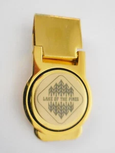 VINTAGE GOLD FILLED MONEY CLIP LAKE OF THE PINES DESIGN NR - Picture 1 of 6