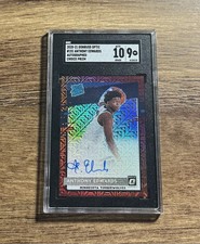 2020-21 Anthony Edwards Donruss Optic Rookie Red Choice Prizm Auto SGC 9 10 #151