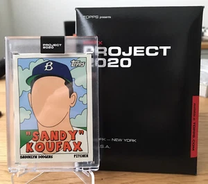Topps PROJECT 2020 Card 1955 Sandy Koufax by Fucci PR 6607 #76 W/ Box - Picture 1 of 3