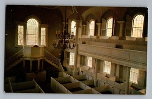 Bennington Vermont VT The Old First Church Interior View Postcard 1950s - Picture 1 of 2