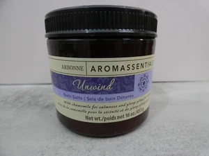 Arbonne Aromassentials Unwind Bath Salts 16 oz 453g Chamomile Ylang Ylang Sealed - Picture 1 of 7