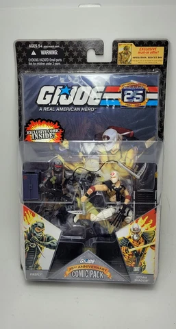 G.I Joe FIREFLY & STORM SHADOW 25th Anniversary Comic Pack NIB Sealed Cover