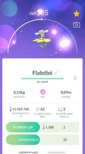 ➡️ Pokémon Flabébé - Flabebe Gelbblütler Pokedex #669 6. Gen. Regional Tausch Go - Picture 1 of 1