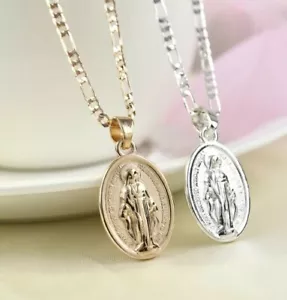 Miraculous Virgin Mary Christian Catholic Pendant Long Chain Necklace 263 - Picture 1 of 5