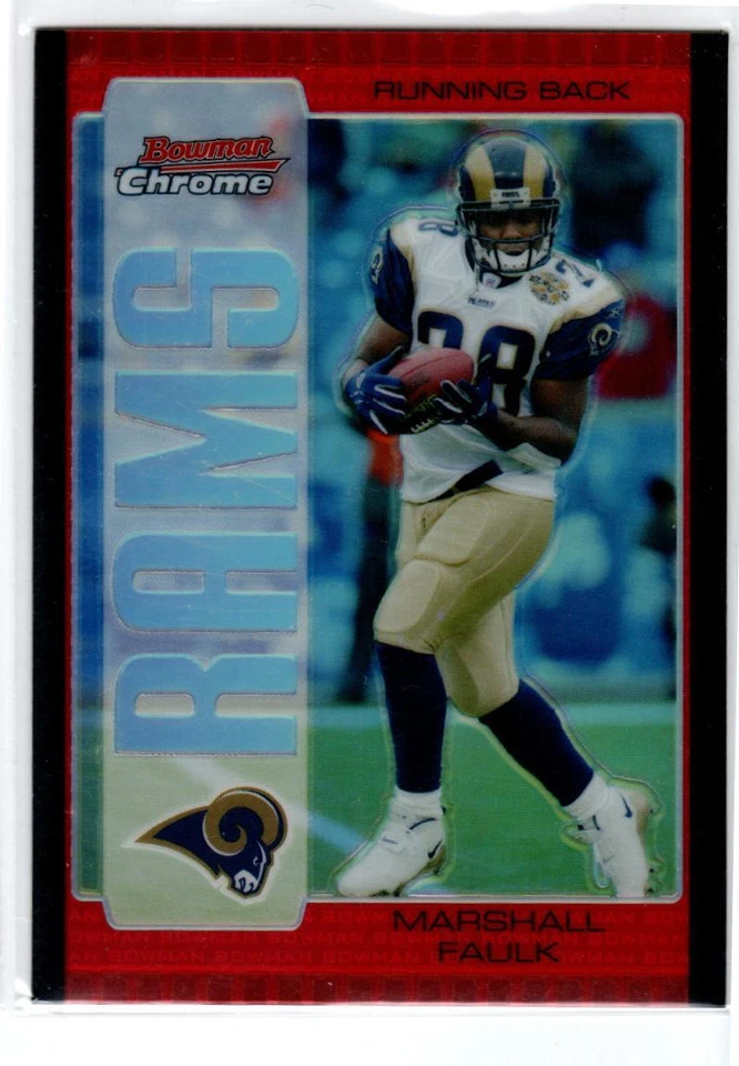 2005 Bowman Chrome Red Refractors #11 Marshall Faulk (ref 192584) - Image 1 of 1