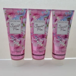 3 PACK - Bath & Body Works SWEET PEA Ultimate Hydration Body Cream 8 oz NEW - Picture 1 of 4