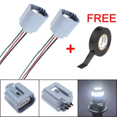 2x Wiring Pigtail Female P 9008 H13 Harness Head Light Bulbs Plug Repair Socket - Image 1 of 4