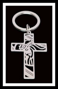 OUR LORD JESUS CHRIST CRUCIFIED - CHRISTIAN RELIGIOUS CATHOLIC METAL KEYRING T79 - Picture 1 of 1